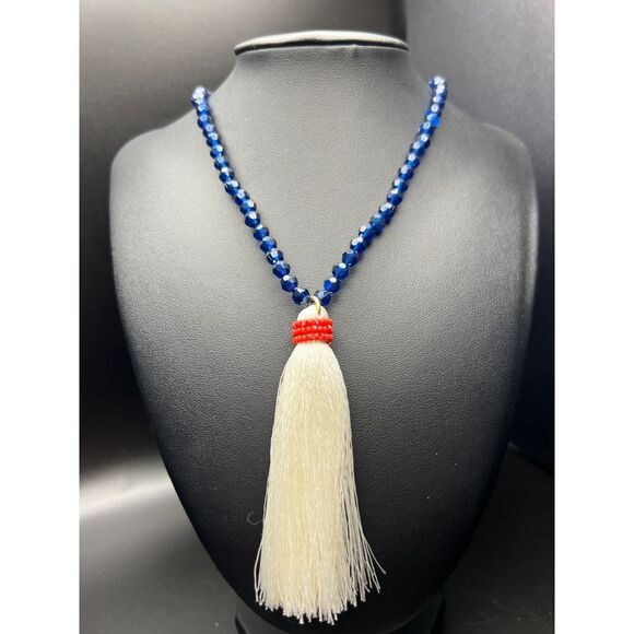 J.Crew White Tassel Necklace - Picture 1 of 5
